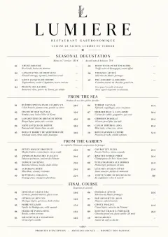 Michelin Elegant menu template preview