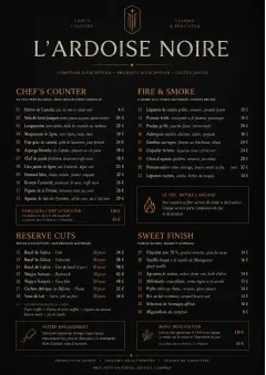 High-End Dark Mode menu template preview