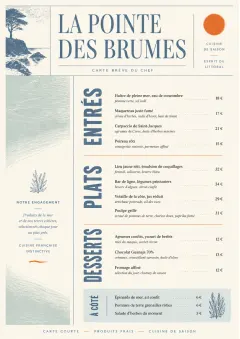 Chef Carte Brève menu template preview