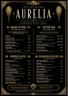 Art Deco Glamour menu template preview