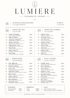 Michelin Elegant menu template preview