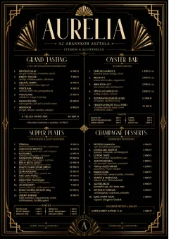 Art Deco Glamour menu template preview