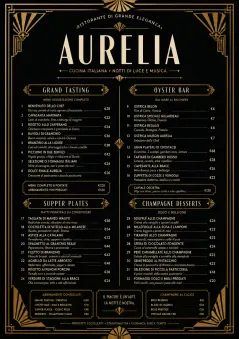 Art Deco Glamour menu template preview