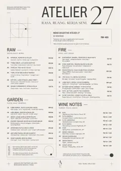 Modern Museum menu template preview