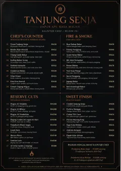 High-End Dark Mode menu template preview