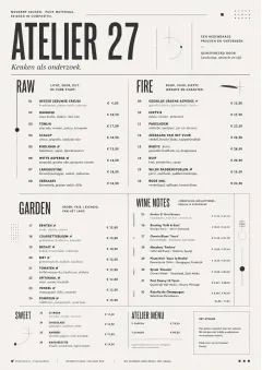 Modern Museum menu template preview