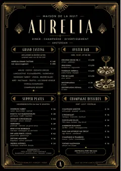 Art Deco Glamour menu template preview