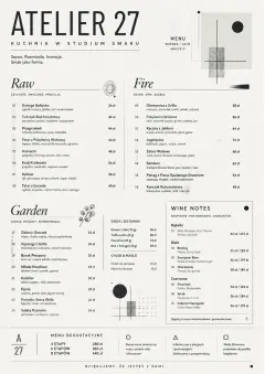 Modern Museum menu template preview