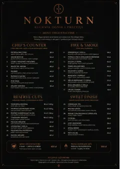 High-End Dark Mode menu template preview