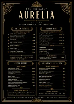 Art Deco Glamour menu template preview