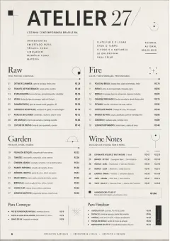 Modern Museum menu template preview