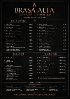 High-End Dark Mode menu template preview
