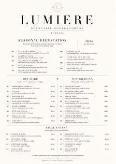 Michelin Elegant menu template preview