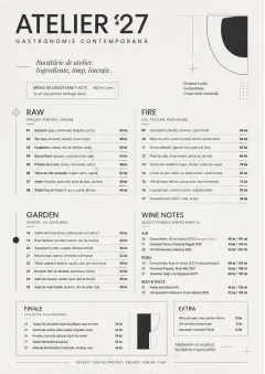 Modern Museum menu template preview