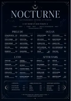 Midnight Velvet menu template preview