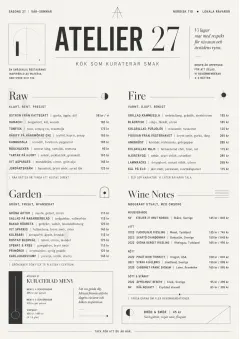 Modern Museum menu template preview