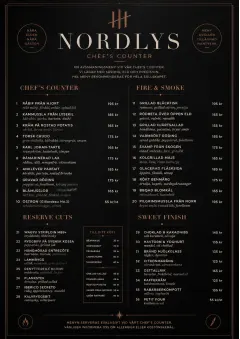 High-End Dark Mode menu template preview