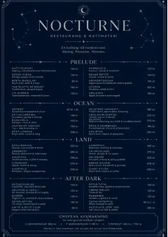 Midnight Velvet menu template preview