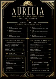 Art Deco Glamour menu template preview
