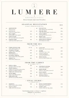 Michelin Elegant menu template preview