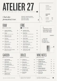 Modern Museum menu template preview