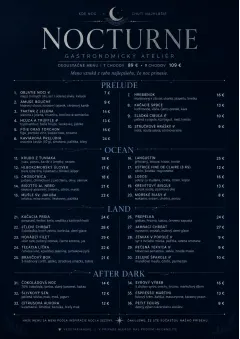 Midnight Velvet menu template preview