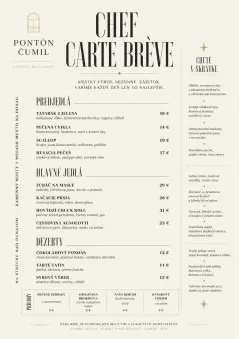 Chef Carte Brève menu template preview