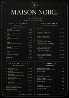 Matte Black Luxury menu template preview
