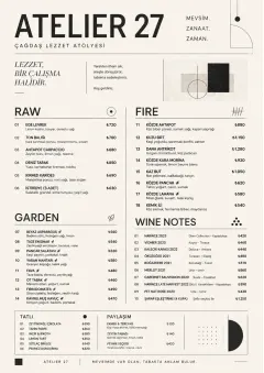 Modern Museum menu template preview