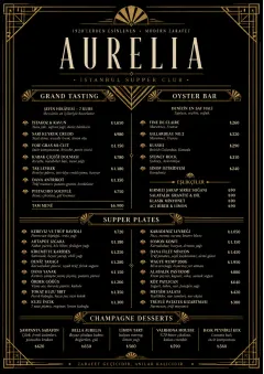 Art Deco Glamour menu template preview