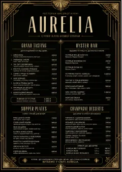 Art Deco Glamour menu template preview