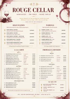Burgundy Wine menu template preview