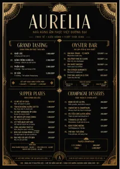 Art Deco Glamour menu template preview