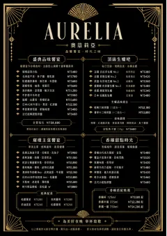 Art Deco Glamour menu template preview