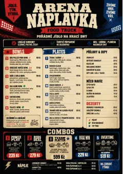 Sports Arena Energy menu template preview