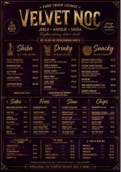 Lounge Velvet menu template preview