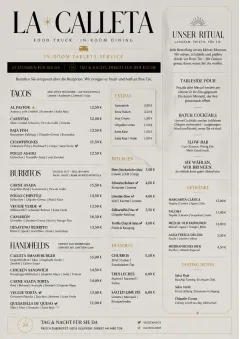 In-Room Tray Service menu template preview