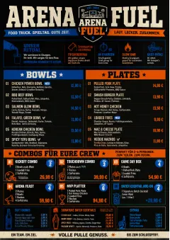 Sports Arena Energy menu template preview