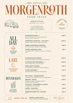Lobby Service Card menu template preview