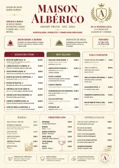 Grand Hotel Classic menu template preview