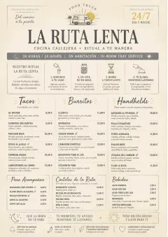 In-Room Tray Service menu template preview