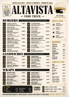 Food Truck Bold menu template preview