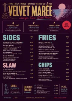 Lounge Velvet menu template preview