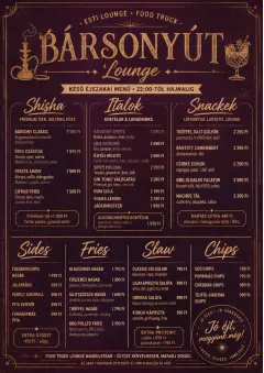 Lounge Velvet menu template preview