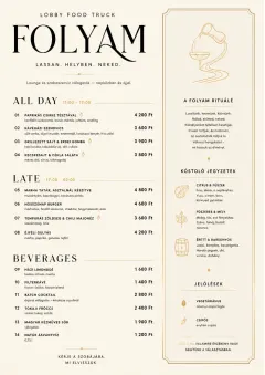 Lobby Service Card menu template preview