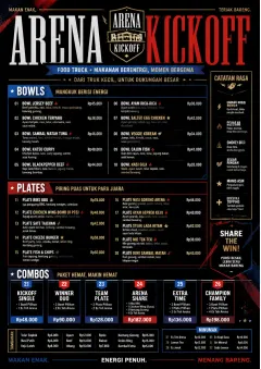 Sports Arena Energy menu template preview