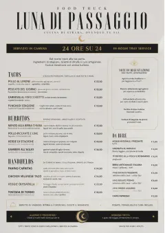 In-Room Tray Service menu template preview