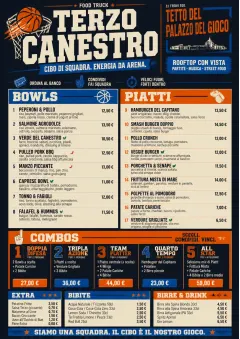 Sports Arena Energy menu template preview