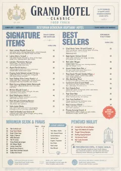 Grand Hotel Classic menu template preview