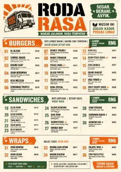 Food Truck Bold menu template preview